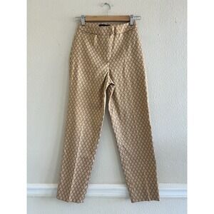 Piazza Sempione Jacquard Tapestry Style Pants Ankle Small Preppy Casual